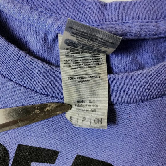 More Peace T Shirt Adult Purple Small S Wavey Smiley Sign Graphic Tee Solid Logo - Picture 5 of 11